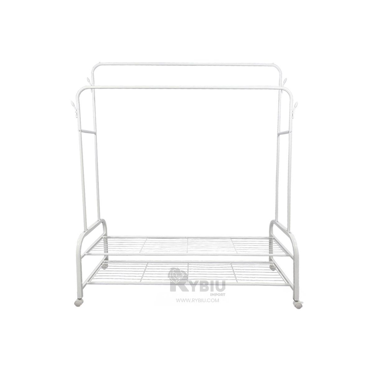 RYBIU IMPORT - Estante para Prendas Doble con 2N Blanco Y+Papel de Regalo