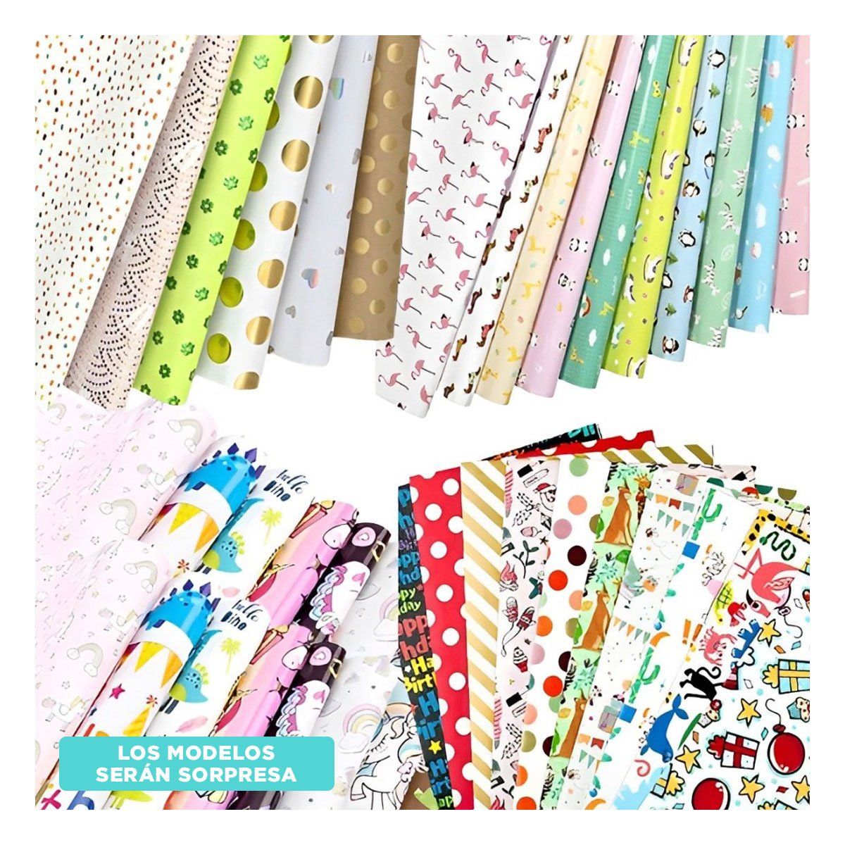 RYBIU IMPORT - Caja Multiusos con Asas en 47x28x20 Gris Y+Papel de Regalo