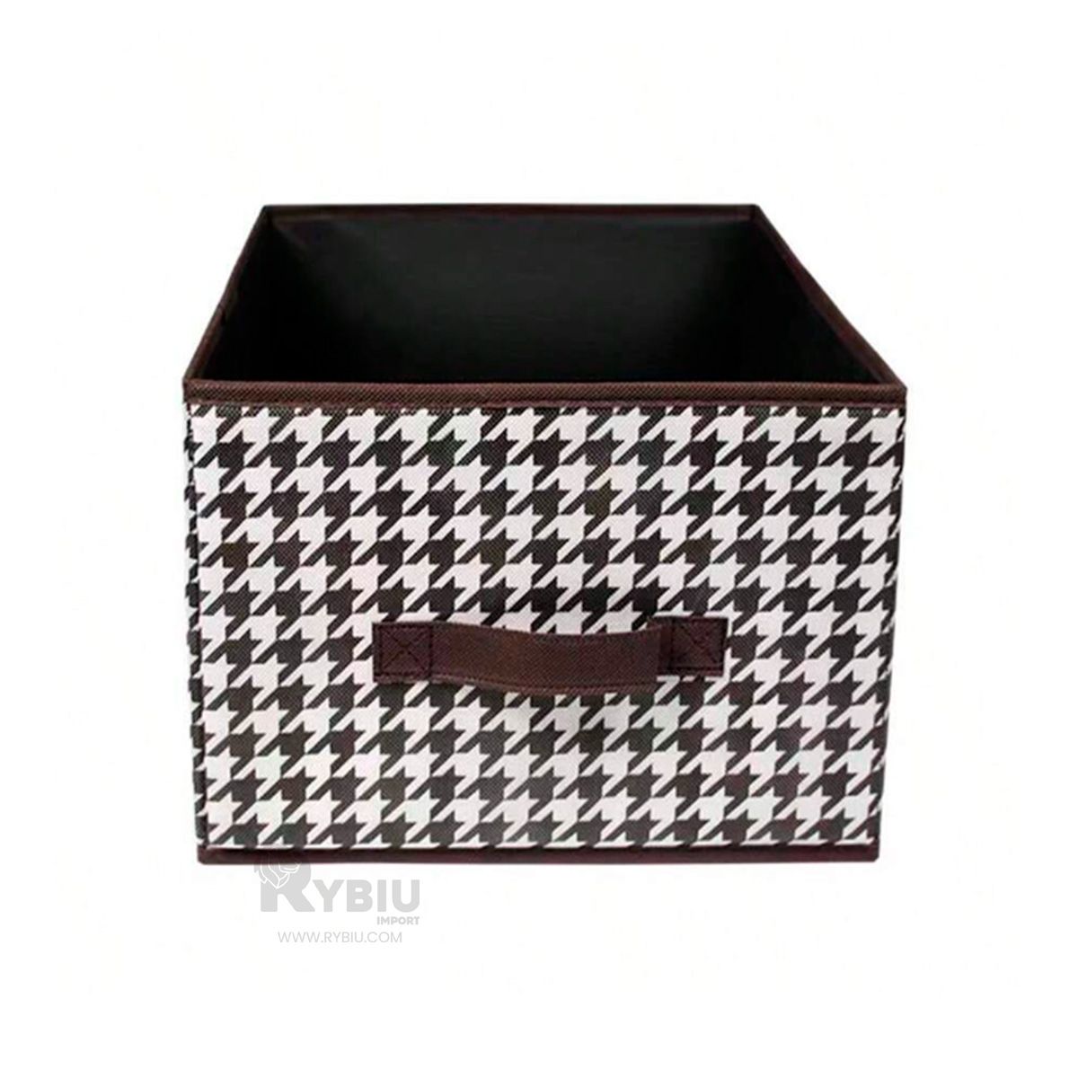 GENERICO - Caja Organizadora de Tela con Asas en 47x28x20 Color Marron