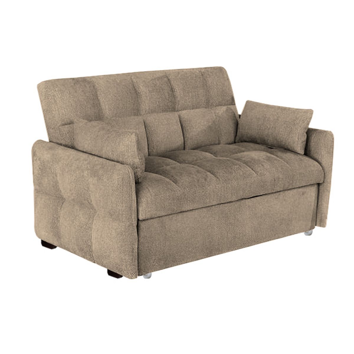 BARAKA HOME - Sofá Cama Aloro con 2 Almohadas 1.5 Plz - Beige Claro