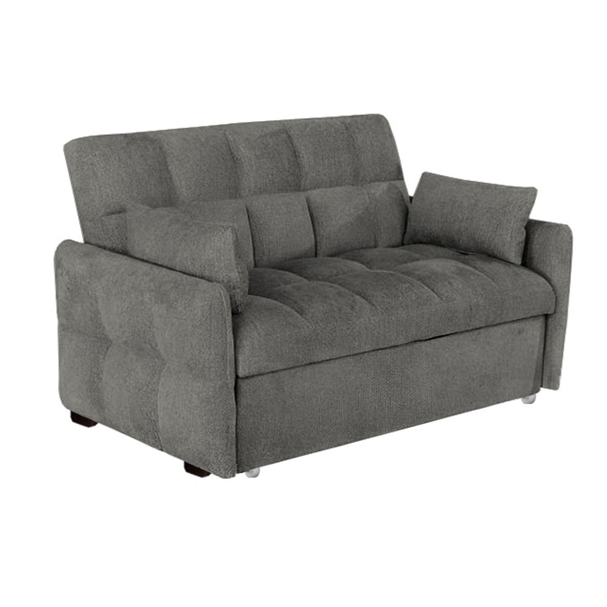 BARAKA HOME - Sofá Cama Aloro con 2 Almohadas 2 Plz - Gris Oscuro