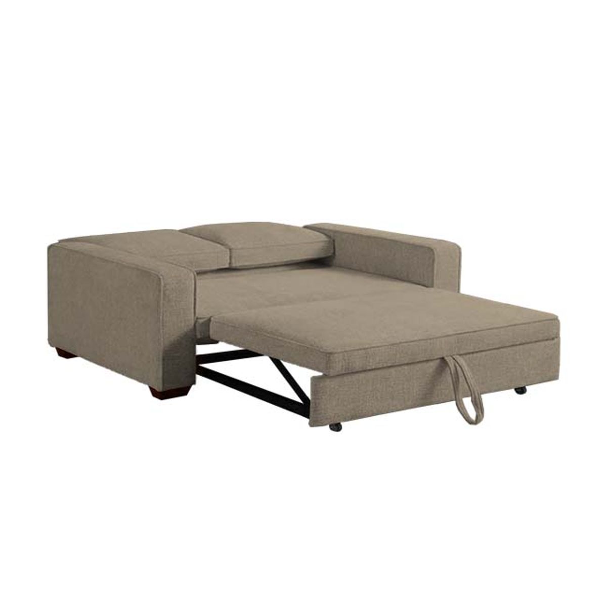 BARAKA HOME - Sofá Cama Skopie con 2 Almohadas 1.5 Plz - Beige Claro