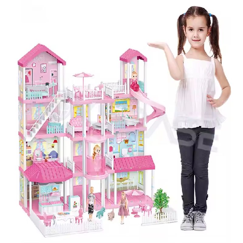 GENERICO - Casa de Muñeca  de 4 pisos DIY con Luces