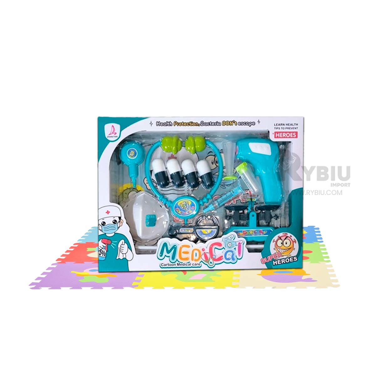 GENERICO - Set de Juguetes de Doctora en Caja Grande de Color Verde