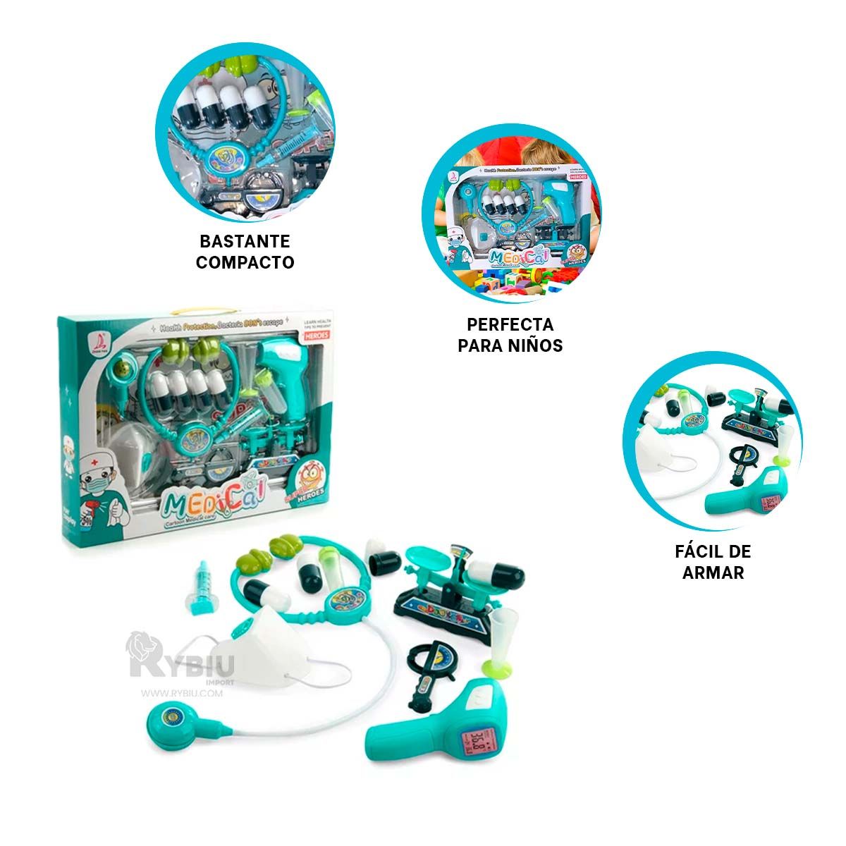 GENERICO - Kit Practicos para Chicas en Color Verde Y+Regalo Stickers