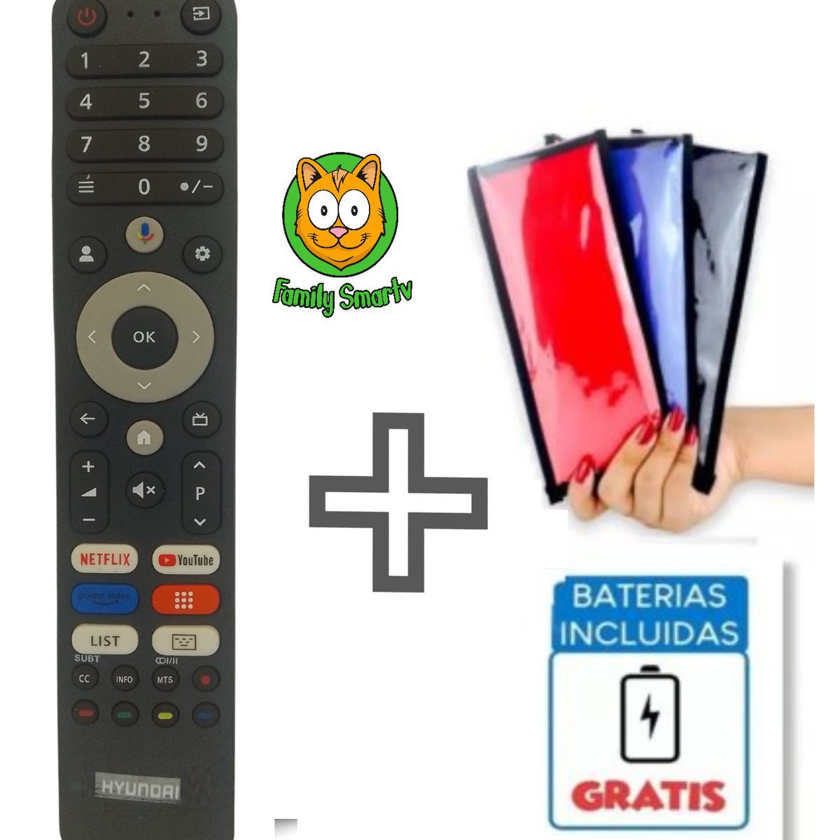 UNIVERSAL - Control Para Hyundai Smart TV 4k Modelo HYLED5020G4KM + Funda