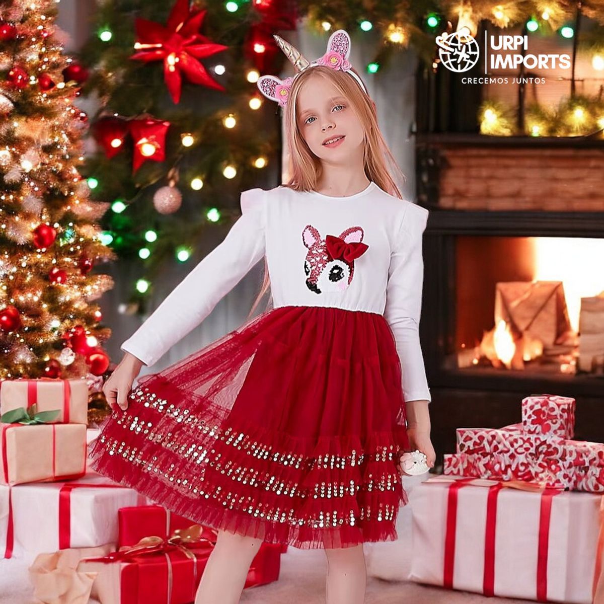 GENERICO - VESTIDO NAVIDAD DE NIÑA - RENO