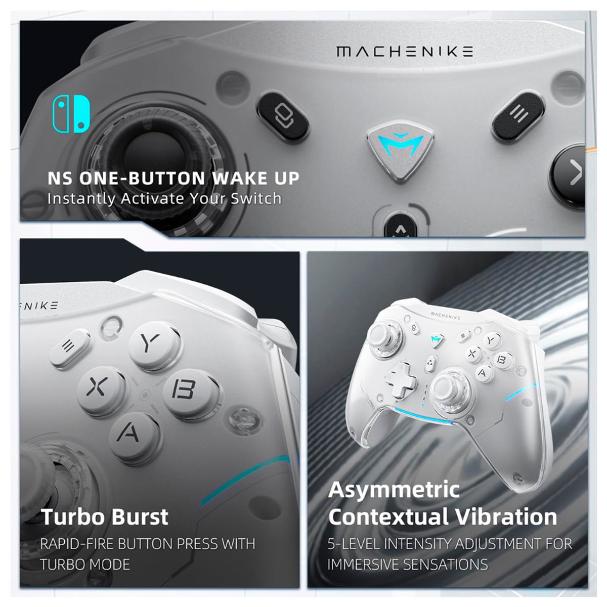 GENERICO - Mando Control Para juegos en Pc  Android  Switch  Rgb Vibrador