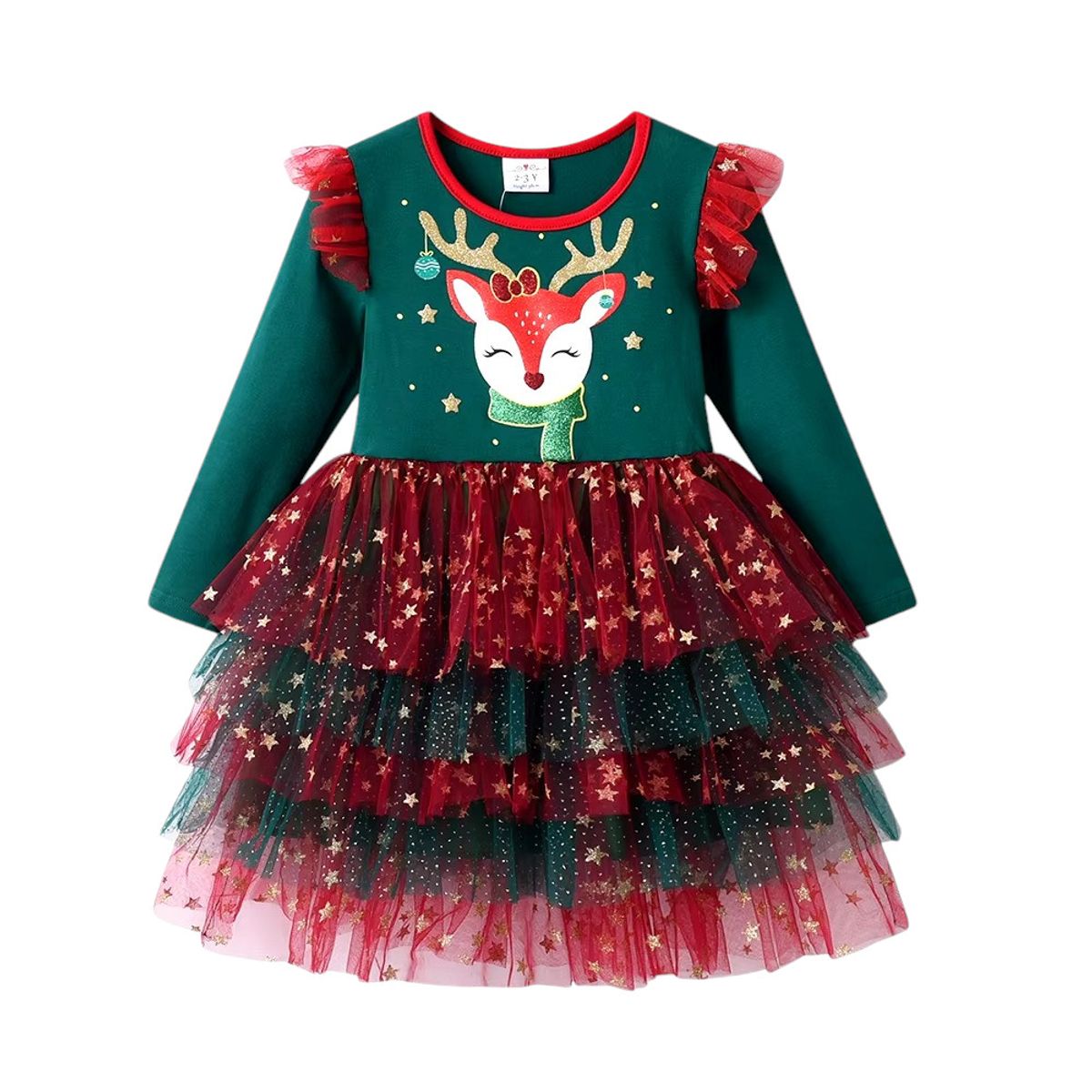 GENERICO - VESTIDO PARA NIÑA NAVIDEÑO NAVIDAD