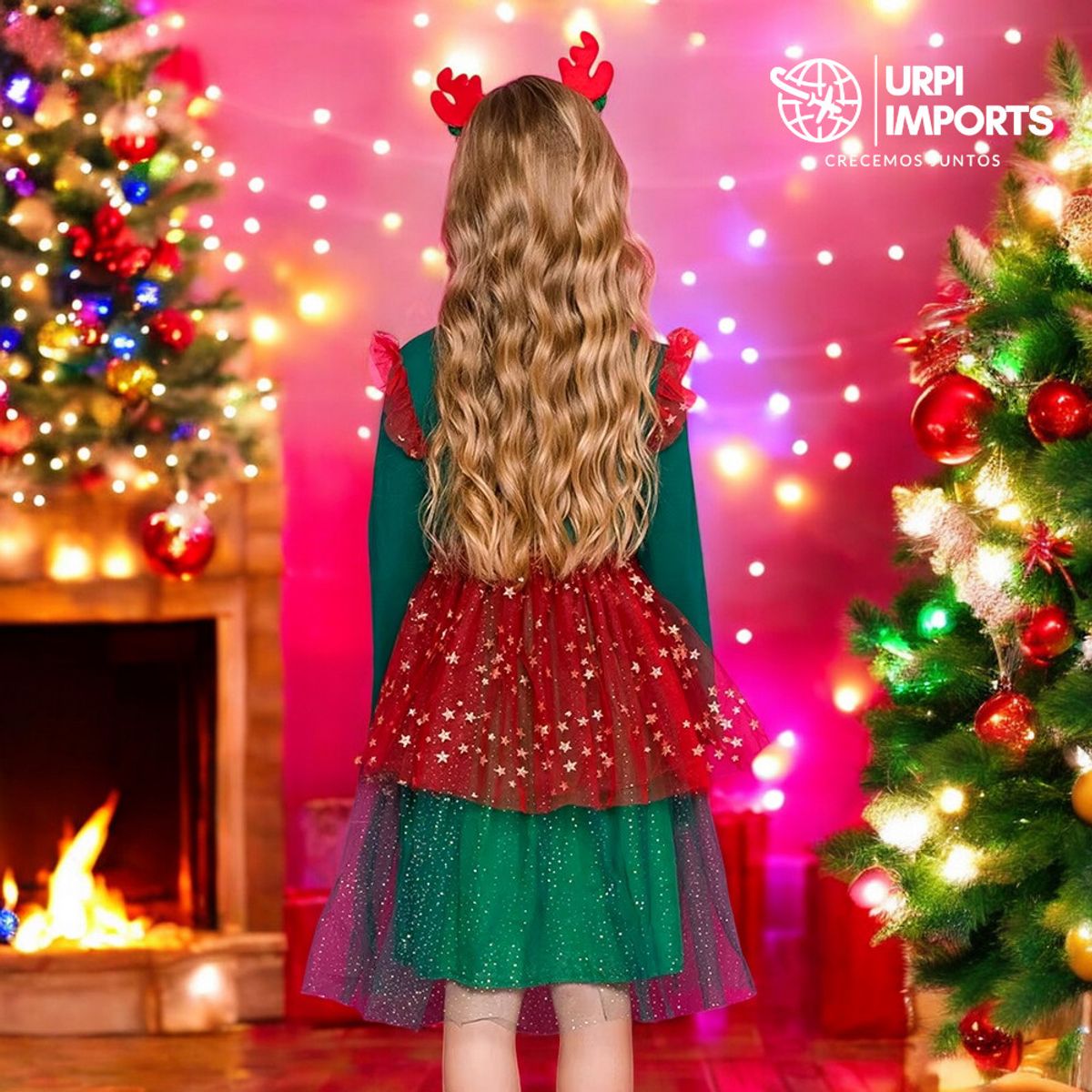 GENERICO - VESTIDO PARA NIÑA NAVIDA DE PAPA NOEL