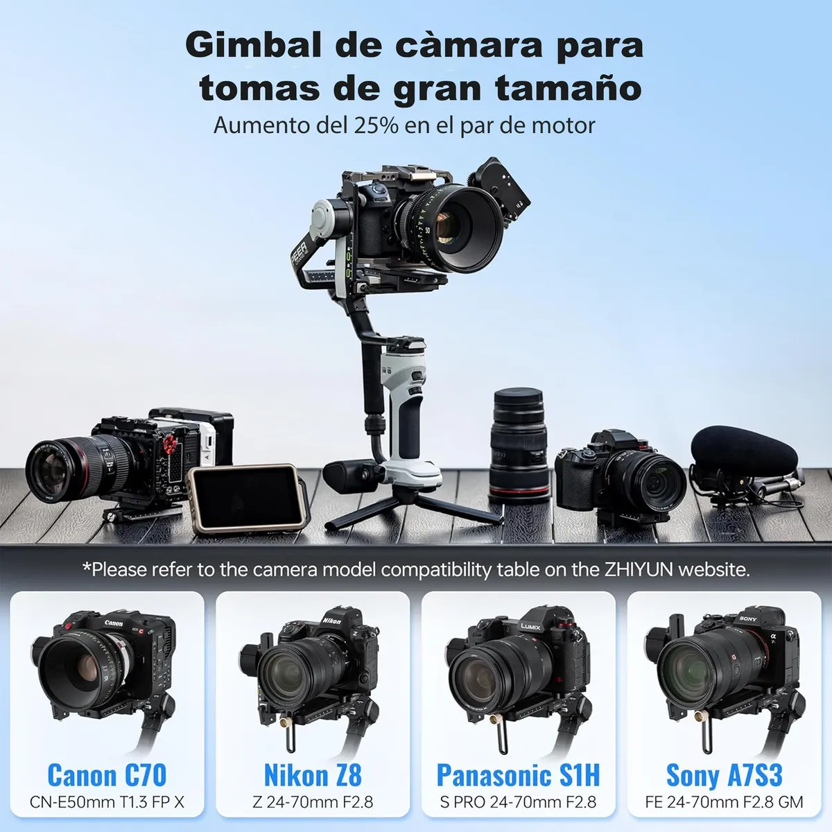 ZHIYUN - Estabilizador Zhiyun CRANE 4E para Cámaras hasta 6Kg