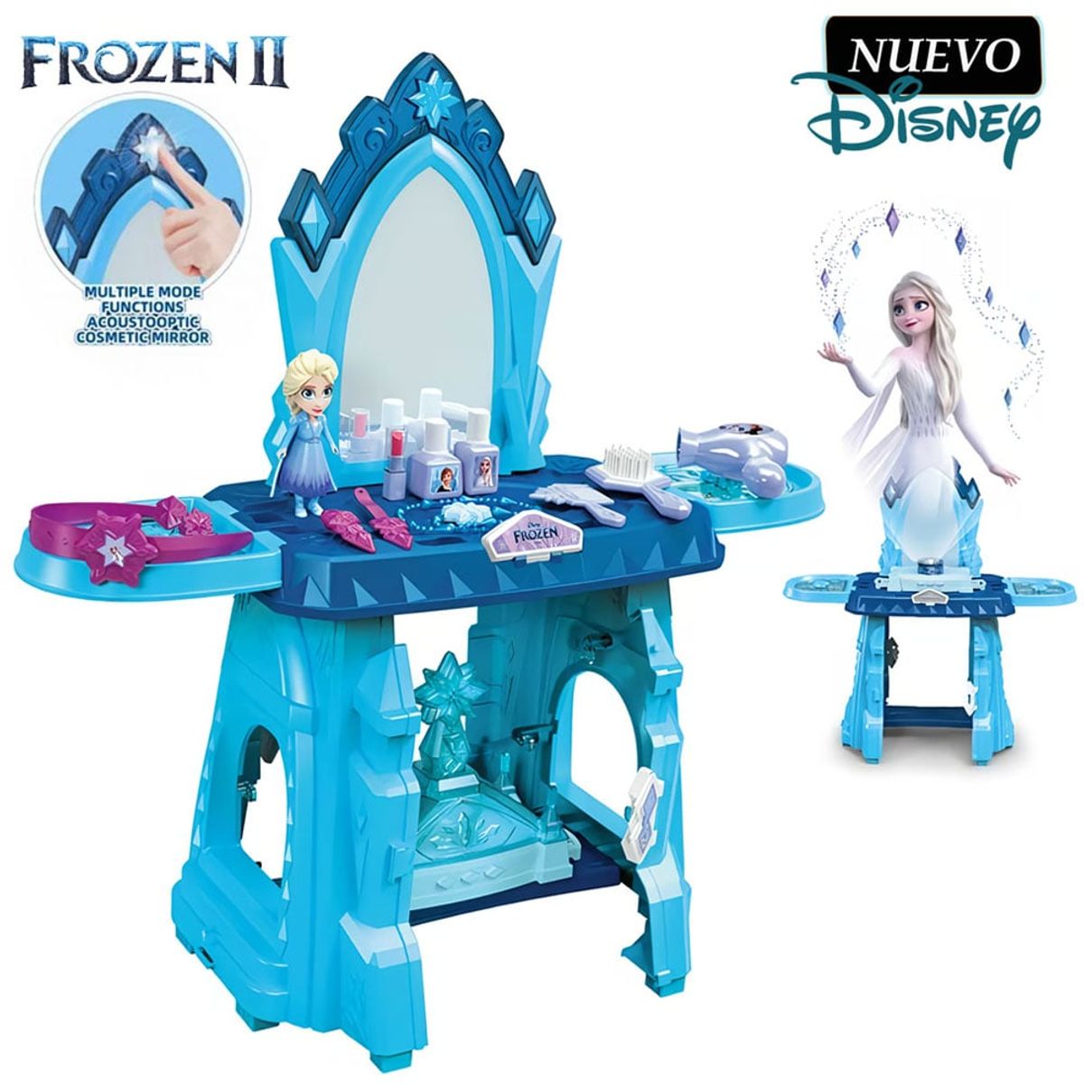 FROZEN - Juguete Set de Tocador y Castillo Lanza Nieve FROZEN II
