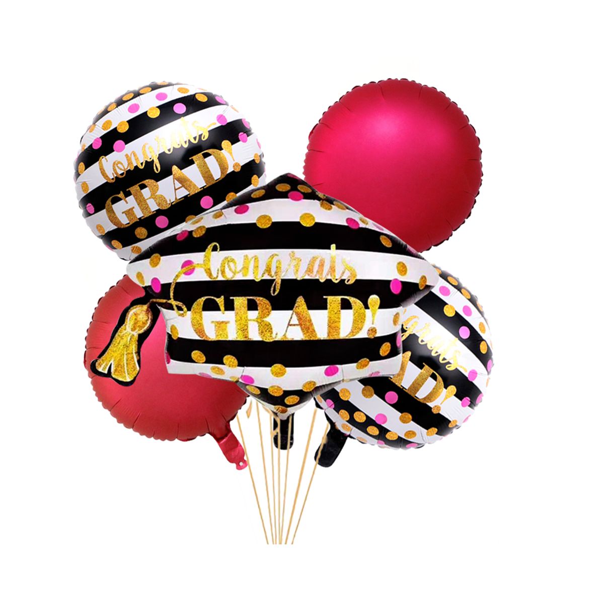 GENERICO - Globos de graduación set de 5 globos