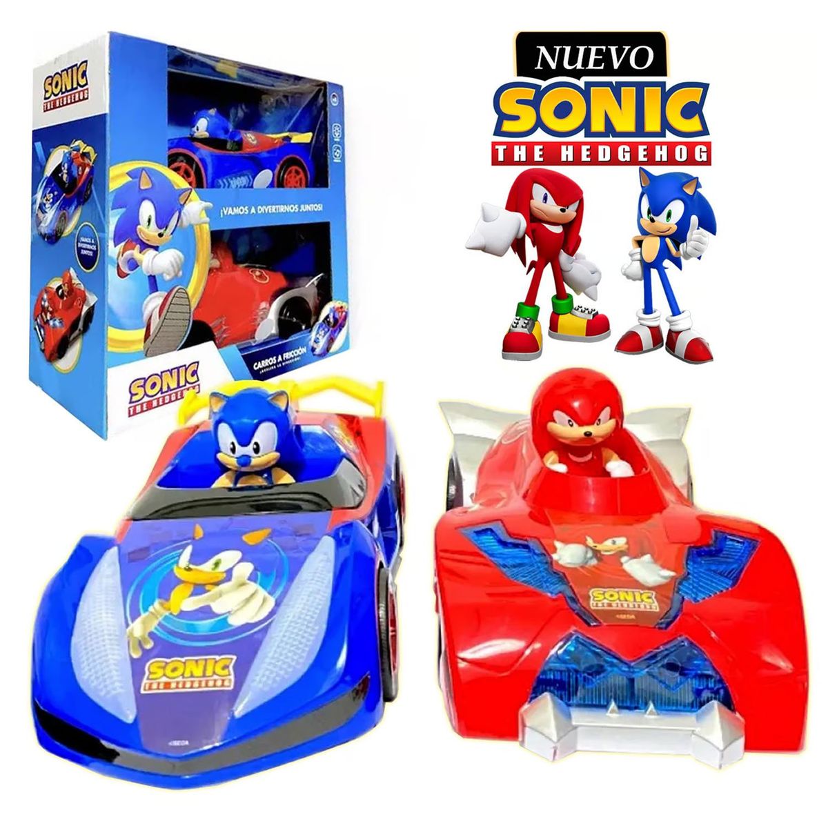 SONIC - Coches Carros a Fricción SONIC con Luces y Musical