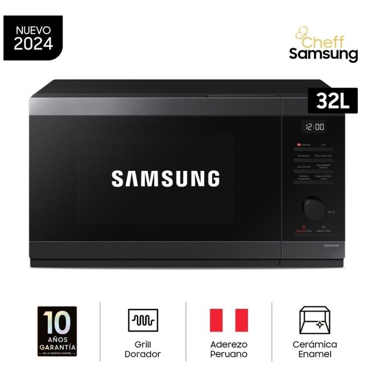 SAMSUNG - Horno Microondas Samsung MG32DG4524AGPE 32 Lts Negro