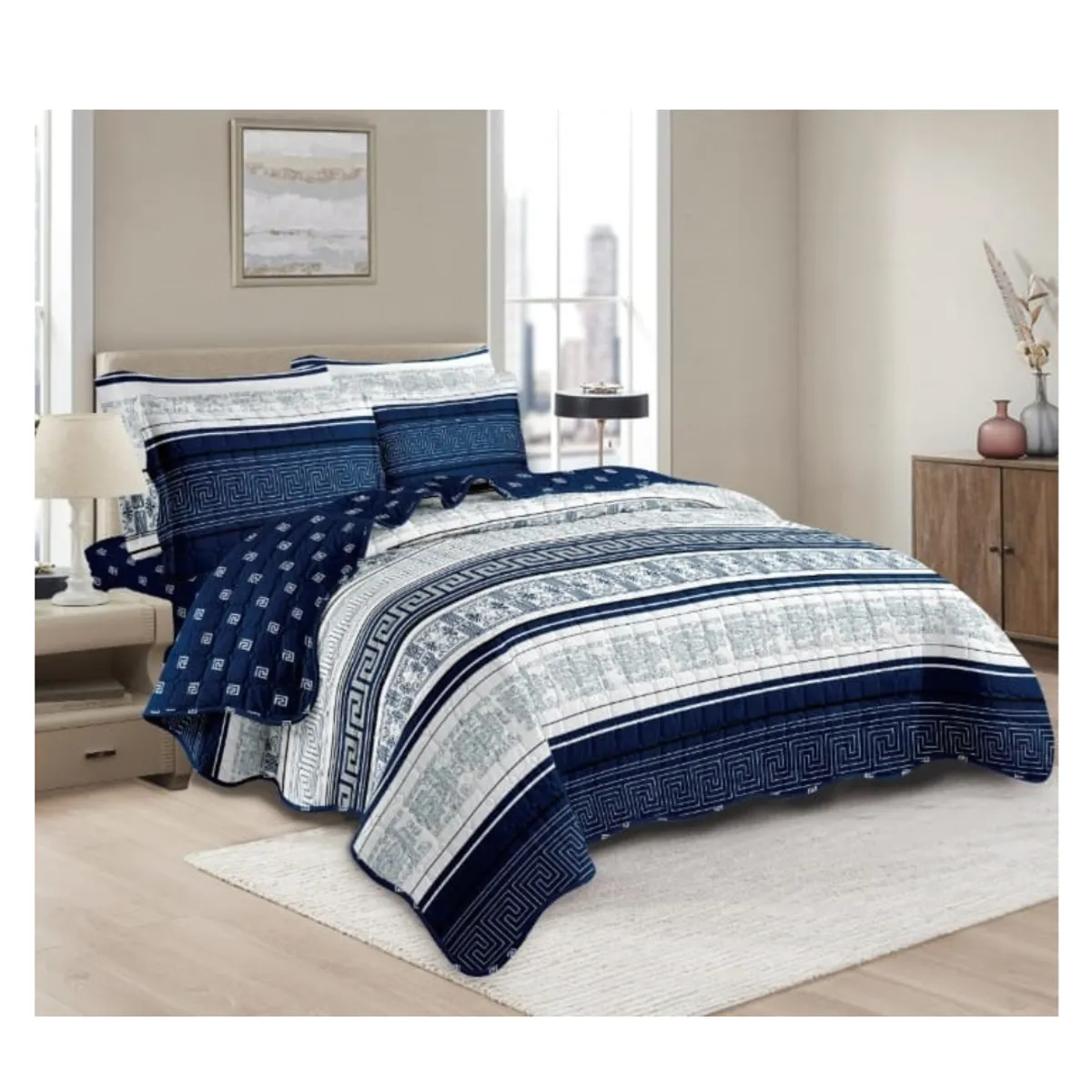 GOLDSUN - CUBRECAMA GOLDSUN 7 PIEZAS DE 2 PLAZAS