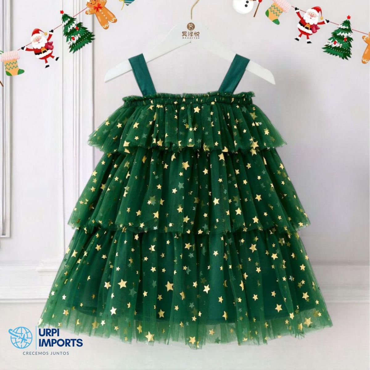 GENERICO - VESTIDO PARA BEBE NAVIDAD - ARBOLITO DE NAVIDAD