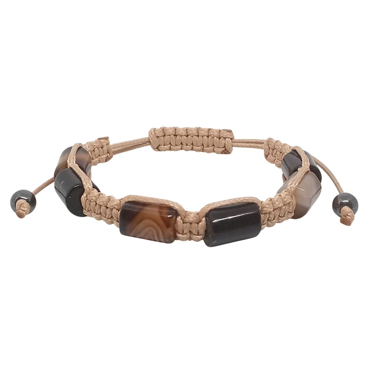 LUCYANA JOYAS Y ACCESORIOS - Pulsera para Hombre con Cuarzo Ágata marrón - Joyas Lucyana