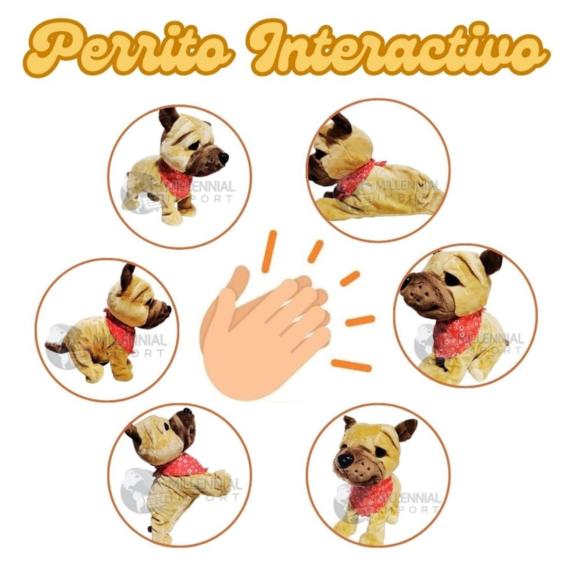 GENERICO - Cachorro Interactivo Mascota de Peluche Juguete Electrónico