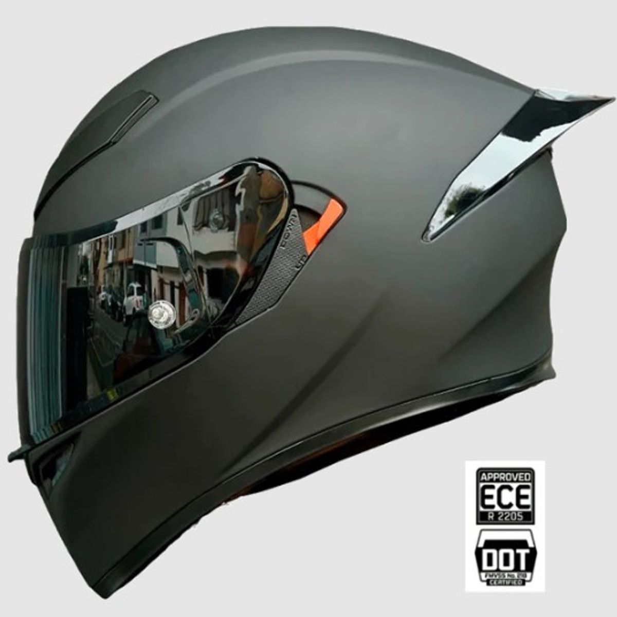 CES - CASCO MOTO REVOX NEGRO MATE VISOR DIURNO