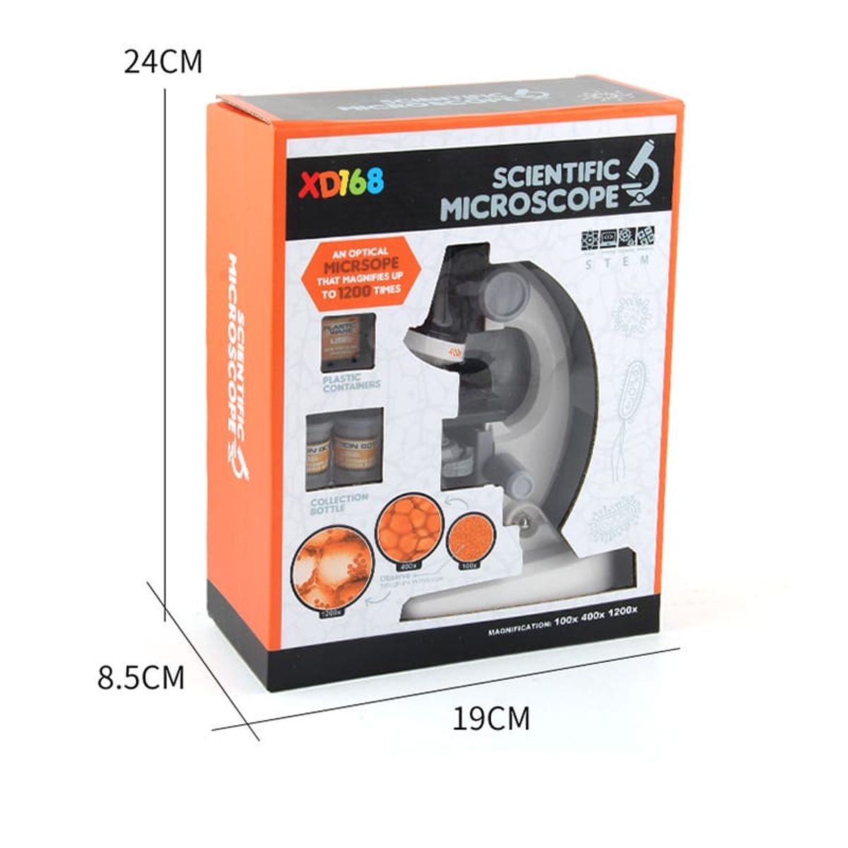 GENERICO - Microscopio Educativo Cientifico Niño Juguete-ANARANJADO