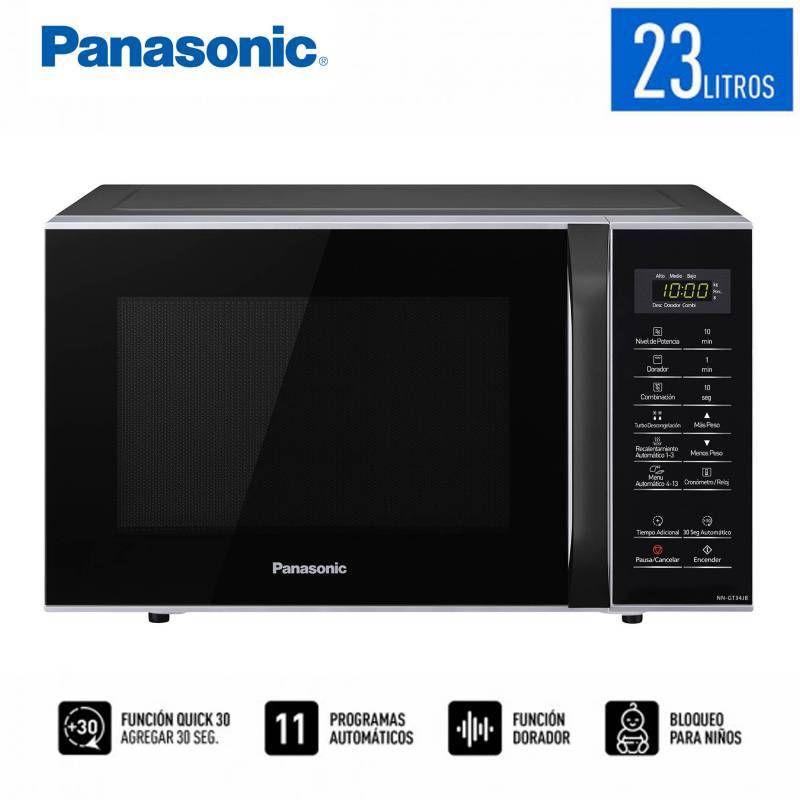 PANASONIC - Horno Microondas Panasonic 23 Litros  Negro
