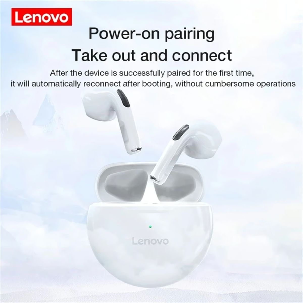 LENOVO - Audifonos Lenovo HT38 Tws Auriculares Bluetooth Blanco