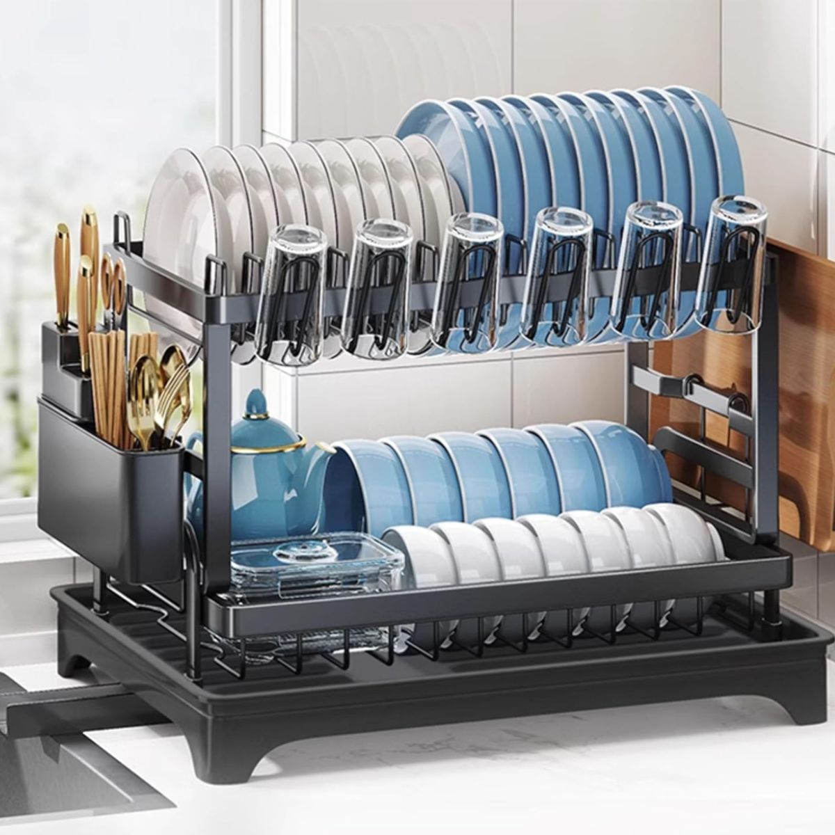 GENERICO - Escurridor Organizador - Color Negro