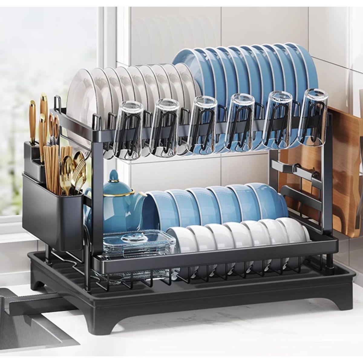 GENERICO - Escurridor Organizador - Color Negro