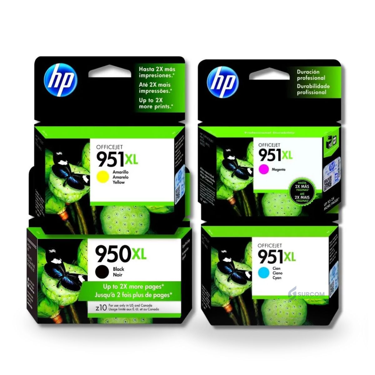 HP - Kit Tinta HP 950XL 951XL Cyan Magenta Amarillo Negro