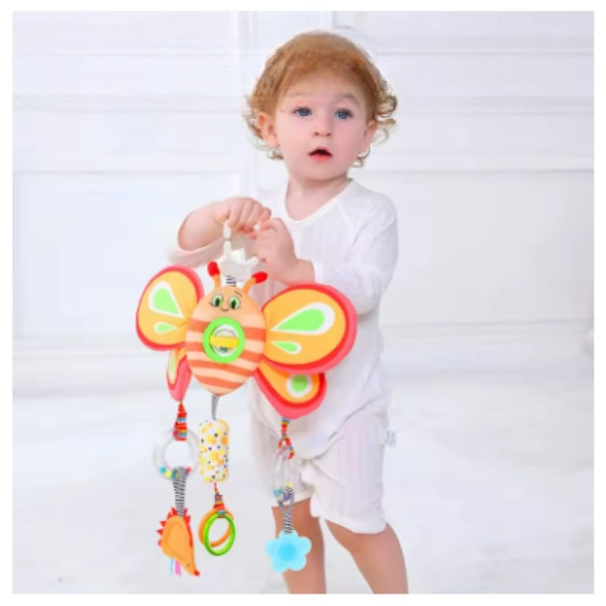 GENERICO - Sonajero Sensorial Colgante Mariposa para Bebe Cuna o Coche