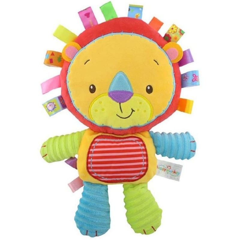 GENERICO - PELUCHE DE APEGO CON TEXTURAS SONAJERO PARA BEBES LEON