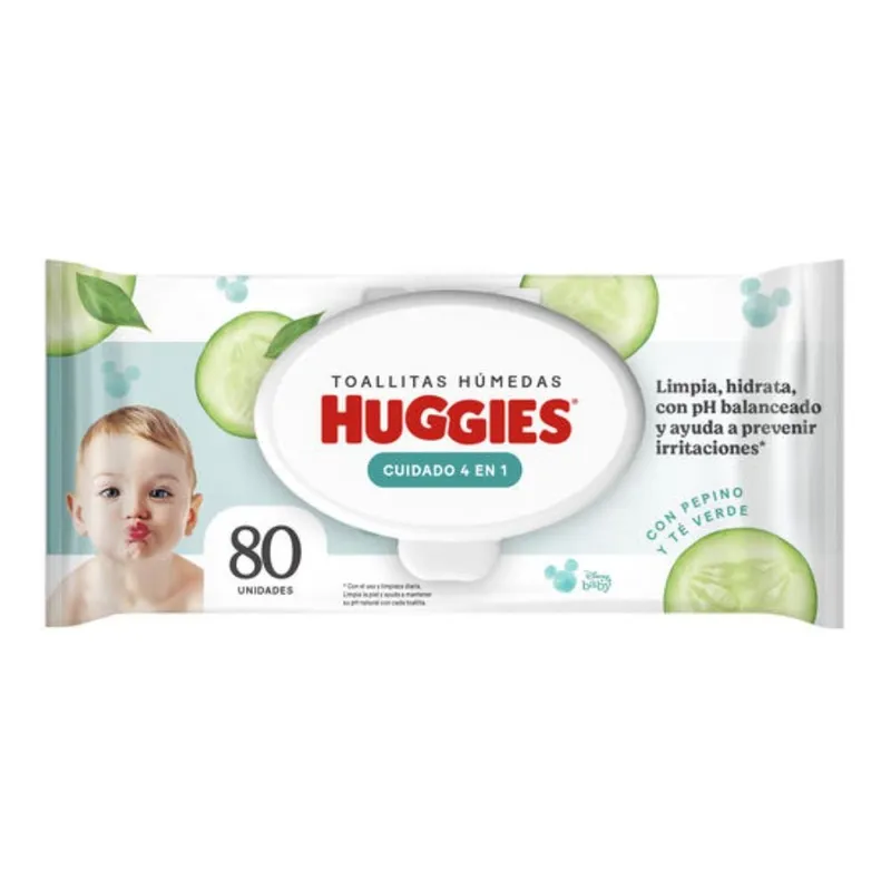 HUGGIES - Toallitas Húmedas Huggies Cuidado 4 en 1 - 80 und