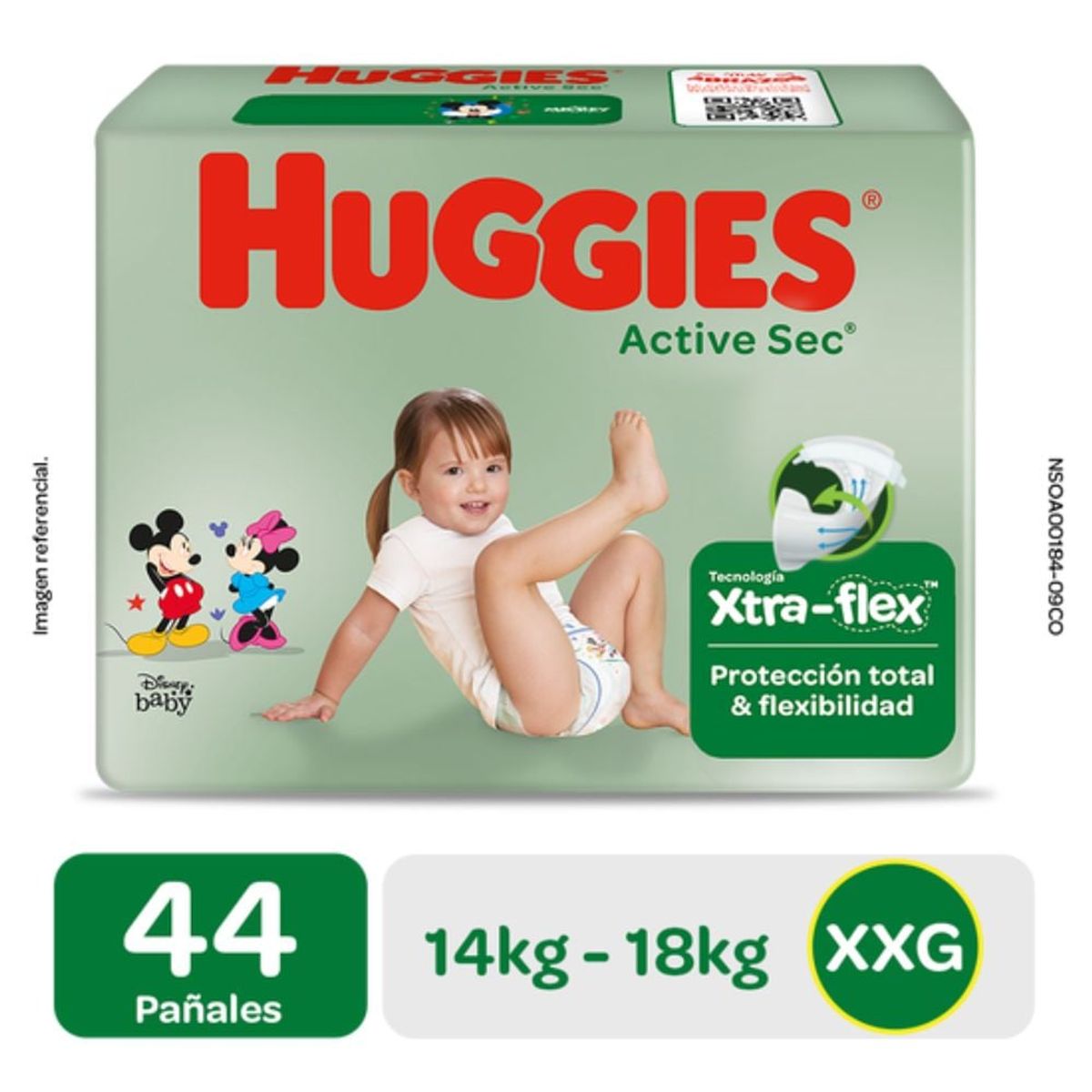 HUGGIES - Pañal Huggies Active Sec Xpad Talla XXG 44 unid