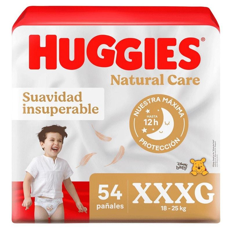 HUGGIES - Pañal Huggies Natural Care BigPack Talla XXXL 54 unid