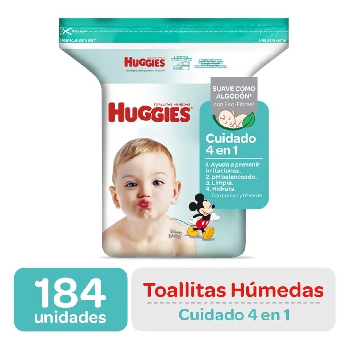 HUGGIES - Toallitas Húmedas Huggies Cuidado 4 en 1 - 184 unid