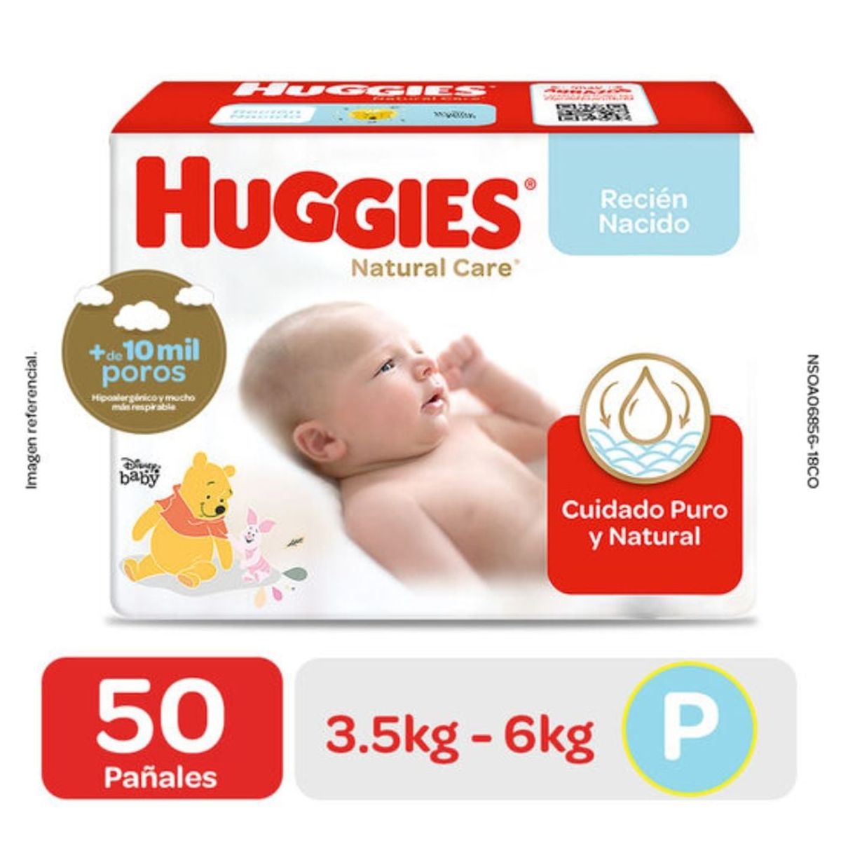 HUGGIES - Pañal Huggies Natural care Froz Talla P 50 unid