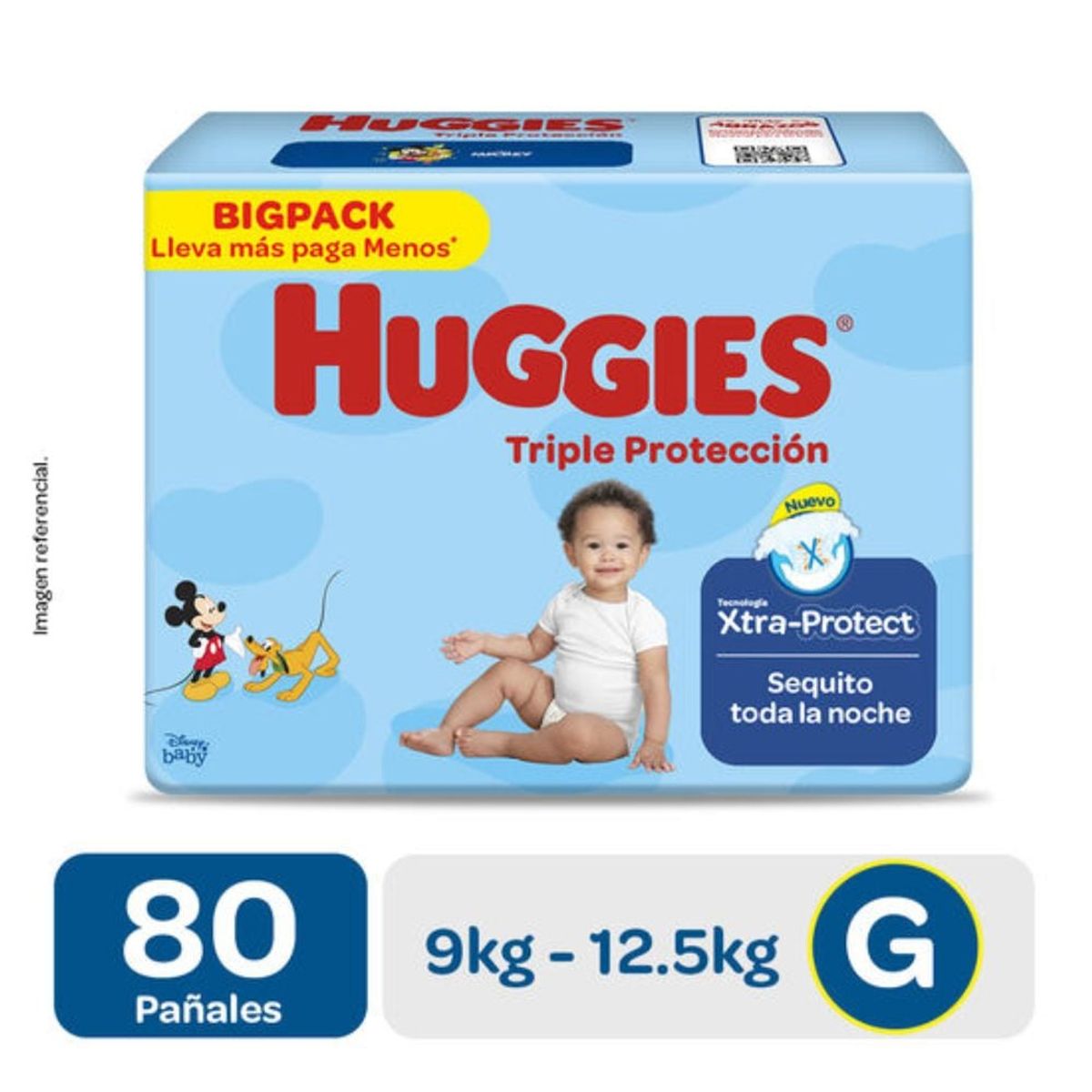 HUGGIES - Pañales Huggies Triple Protección Xtra Big Talla G 80 unid