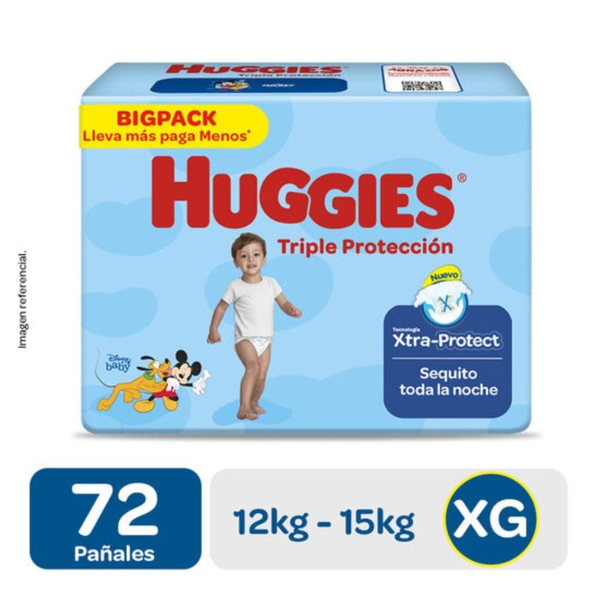 HUGGIES - Pañales Huggies Triple Protección Xtra Big Talla XG 72 unid