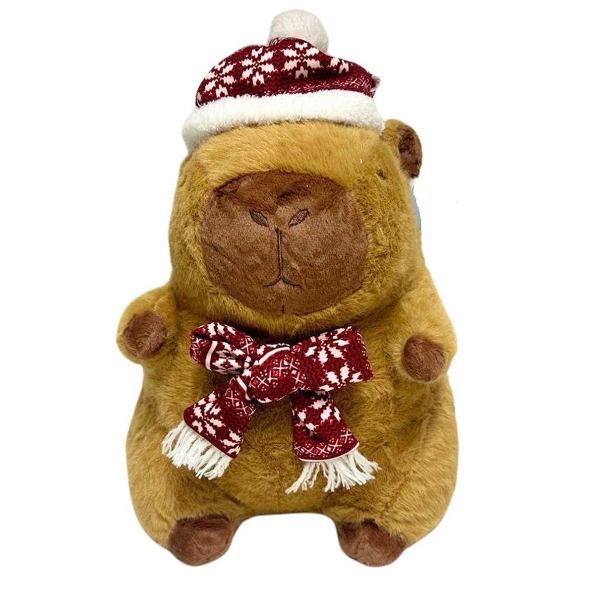 XCLUSIVE - PELUCHE CAPIBARA CAPYBARA NAVIDAD GORRO BUFANDA 30CM