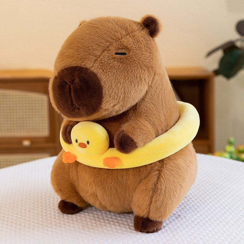 XCLUSIVE - PELUCHE CAPIBARA CAPYBARA ARO NADADOR FLOTADOR  PATITO 20CM