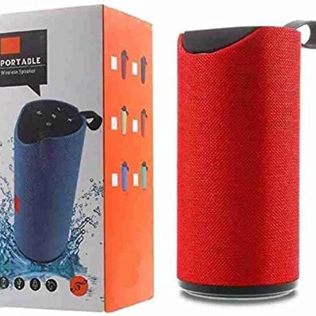 GENERICO - Parlante Bluetooth Portátil Anti-salpicaduras Rojo
