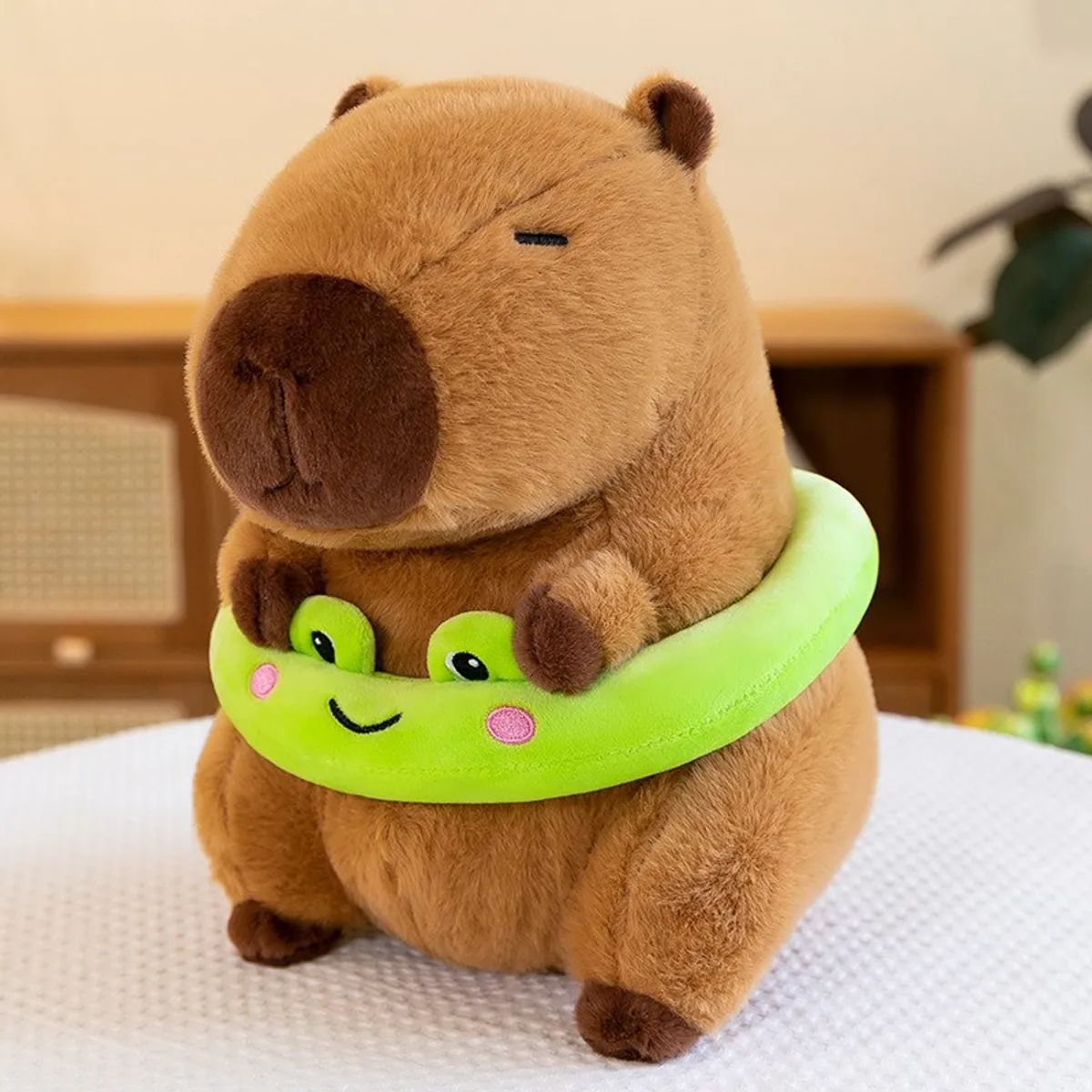 XCLUSIVE - PELUCHE CAPIBARA CAPYBARA ARO NADADOR FLOTADOR  RANITA 20CM