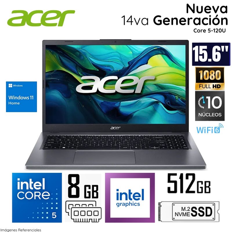 Acer Aspire 15 Core 5 Nuevo