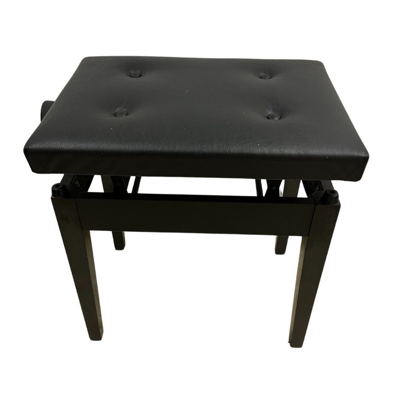 GENERICO - BANQUETA AJUSTABLE PATAS RECTAS DE MADERA COLOR NEGRO MATE