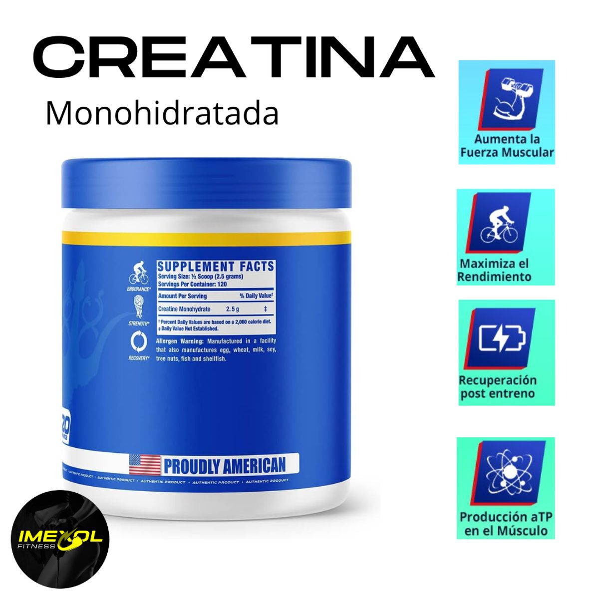 RONNIE COLEMAN - Creatina Monohidratada Ronnie Coleman 300gr - Tienda Fisica