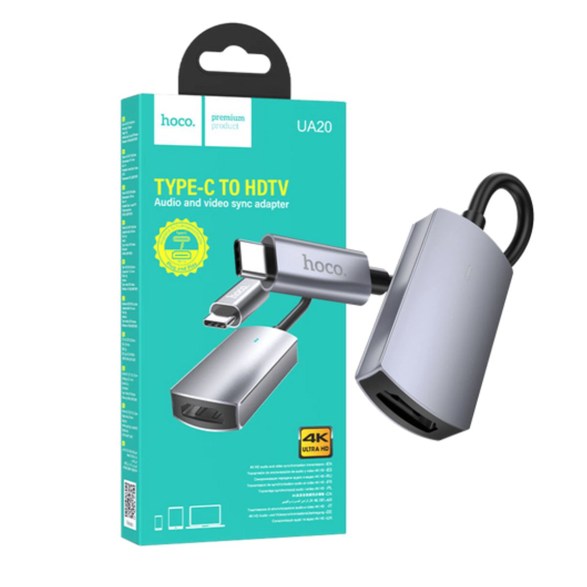 HOCO - Adaptador Convertidor Tipo C a HDMI 4K 30Hz Laptop - HOCO UA20