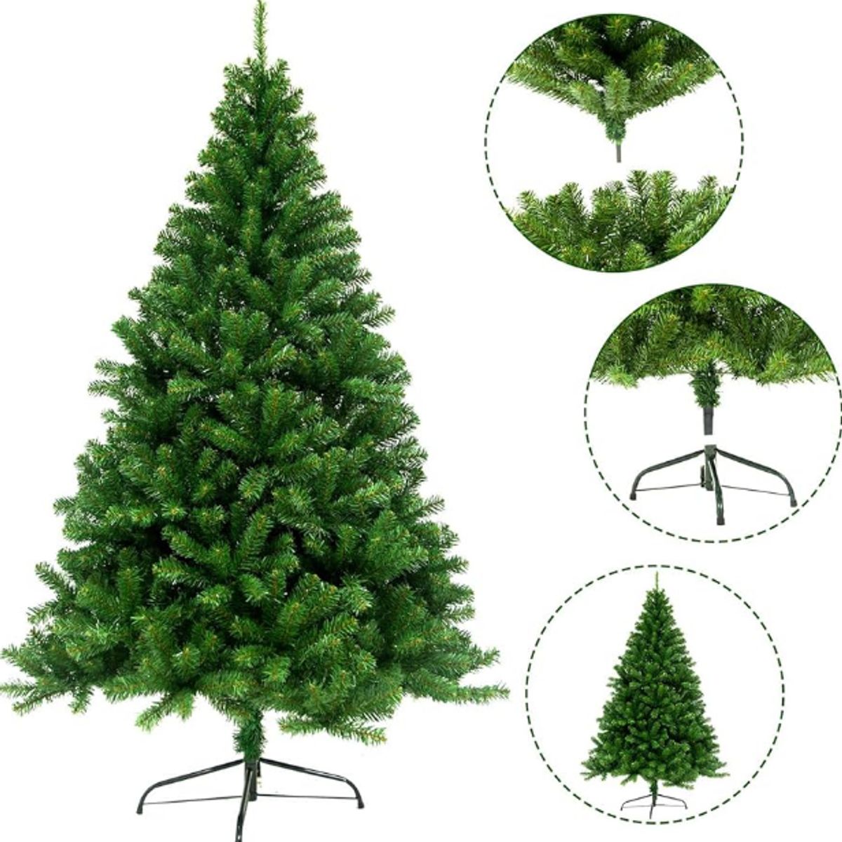 GENERICO - Árbol Navideño ciprés 3 cuerpos  de 2 10mt+ luces de multicolor de 300