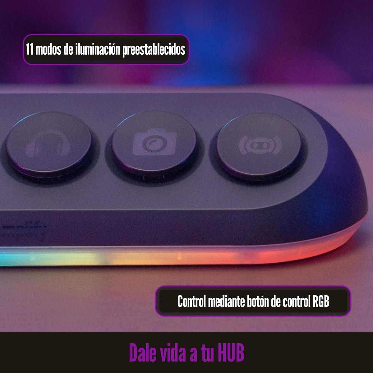 STREAMPLIFY - Hub USB 3.0 Streamplify Deck 5 RGB Con 5 puertos