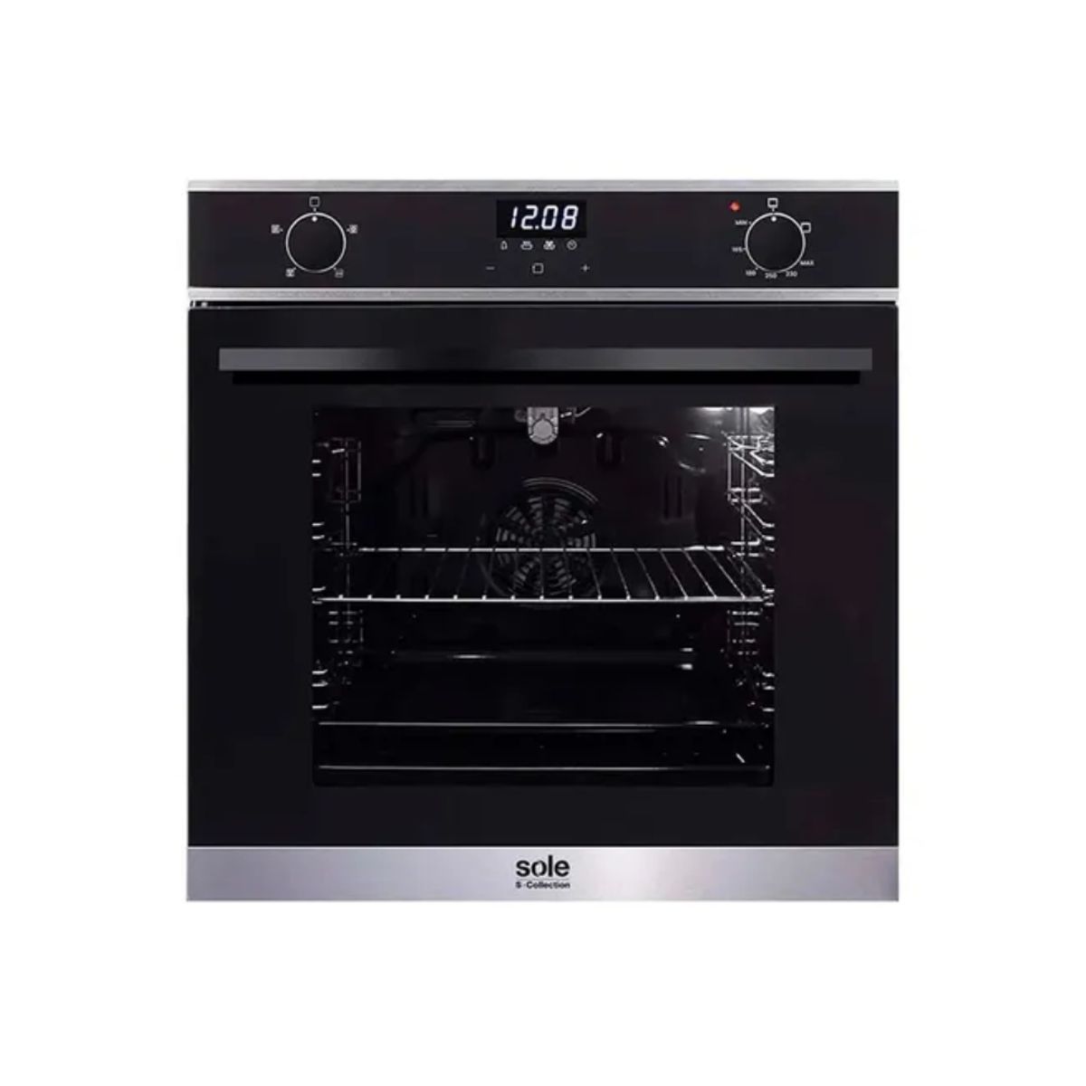 SOLE - Horno a Gas Empotrable Sole SOLHO018 70L con Turbo Convección.